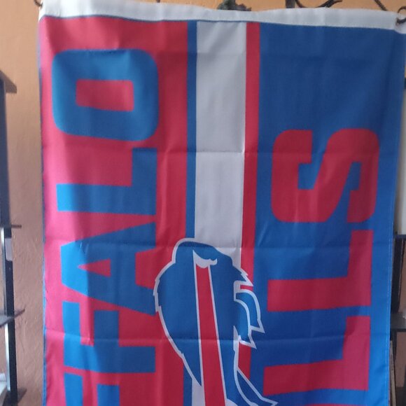 Buffalo Bills Double Sided Blanket Thick Stripe NFL 3x5 foot Flag - Picture 2 of 6